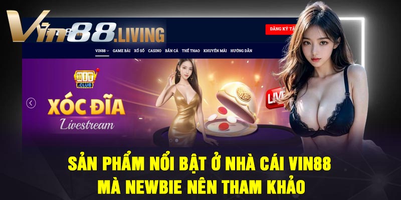 Sản phẩm nổi bật ở nhà cái Vin88 mà newbie nên tham khảo